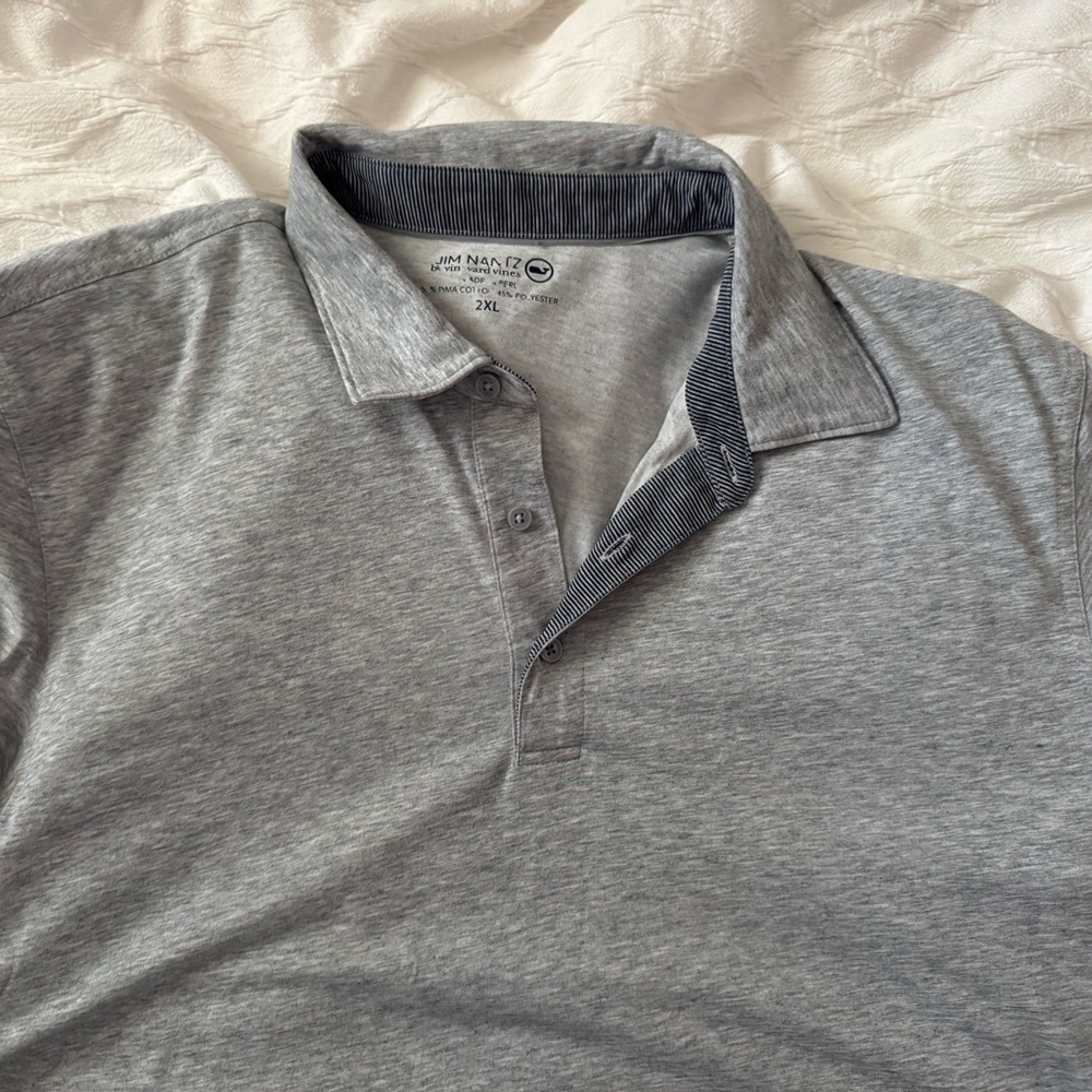 Vineyard Vines Gray Polo Shirt Classic Style